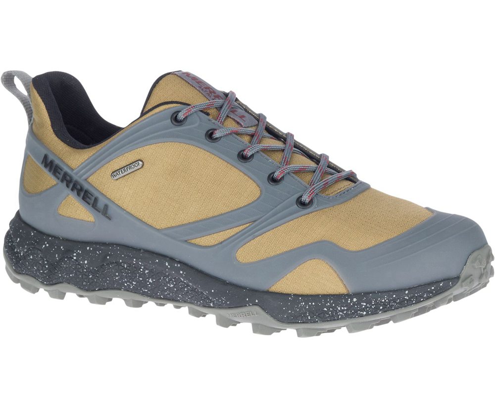 Merrell Hiking Shoes Yellow/Grey - Altalight Waterproof - Mens 36QGBPAZD
